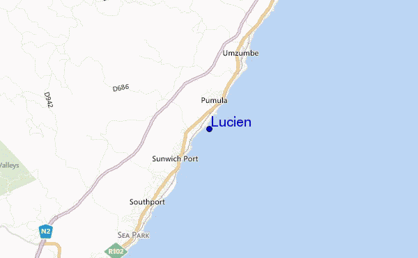 mapa de localização de Lucien