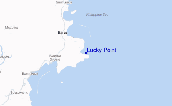 mapa de localização de Lucky Point