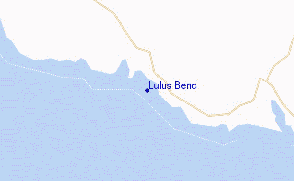 mapa de localização de Lulus Bend
