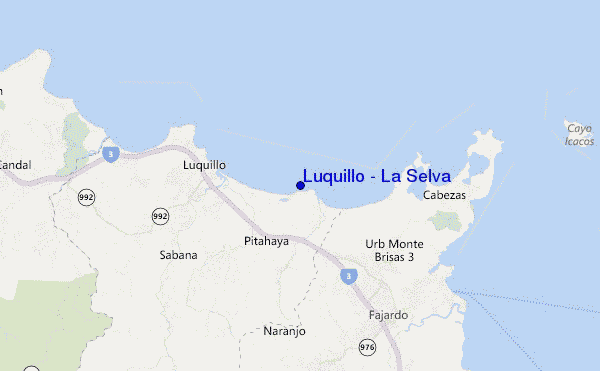 mapa de localização de Luquillo - La Selva
