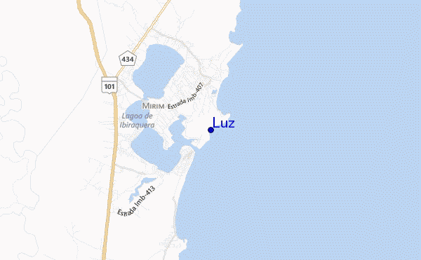 mapa de localização de Luz