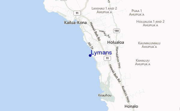 mapa de localização de Lymans