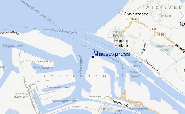 mapa de localização de Maasexpress