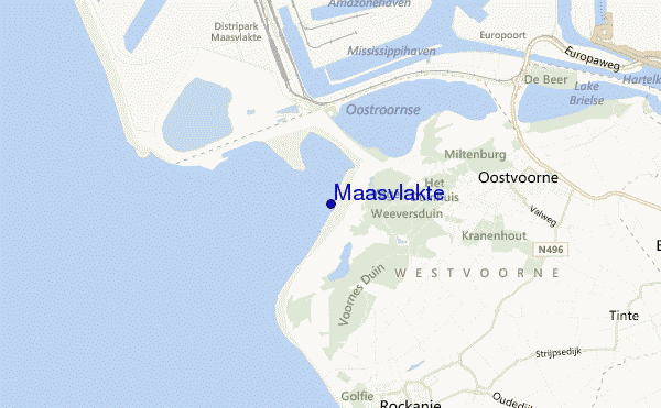 mapa de localização de Maasvlakte