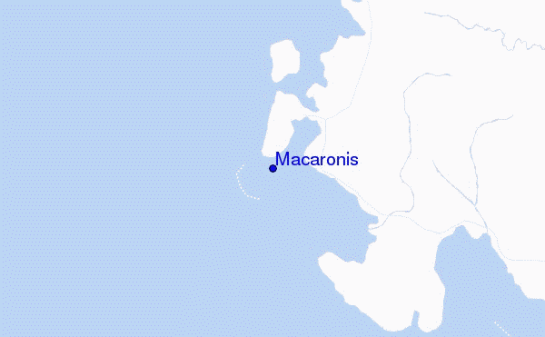 mapa de localização de Macaronis
