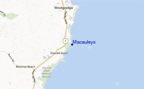 mapa de localização de Macauleys