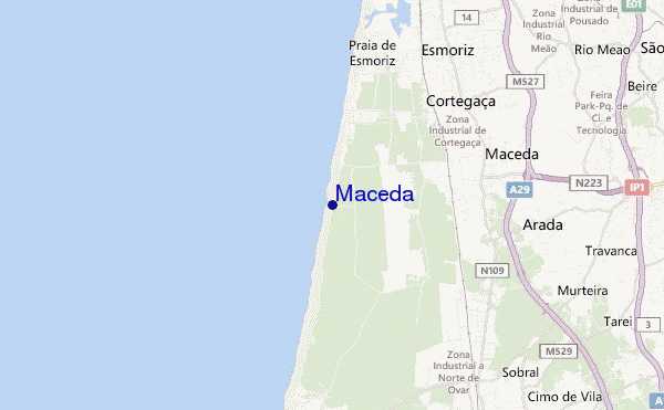 mapa de localização de Maceda
