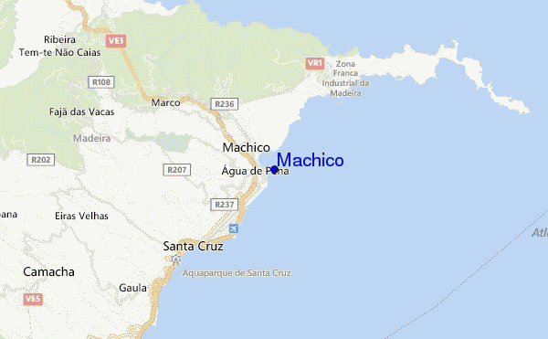 mapa de localização de Machico