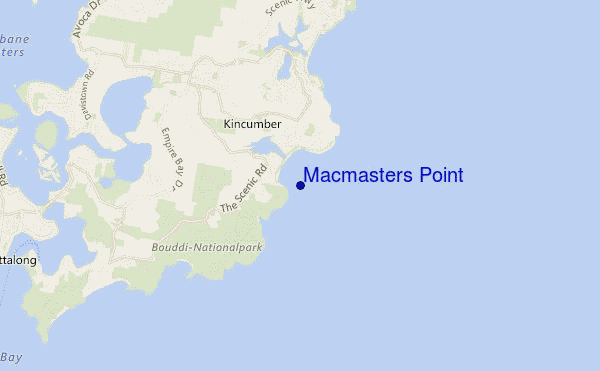 mapa de localização de Macmasters Point