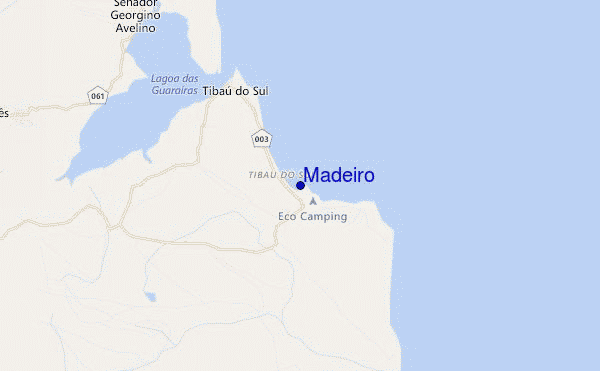 mapa de localização de Madeiro