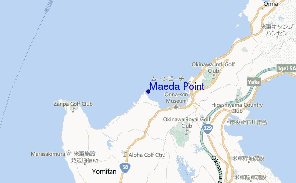 mapa de localização de Maeda Point