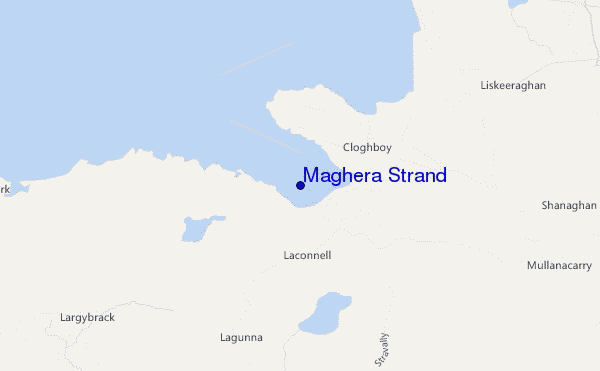 mapa de localização de Maghera Strand