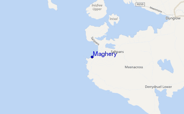 mapa de localização de Maghery