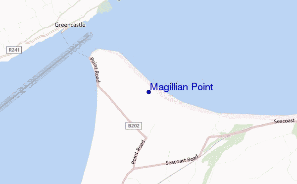 mapa de localização de Magillian Point