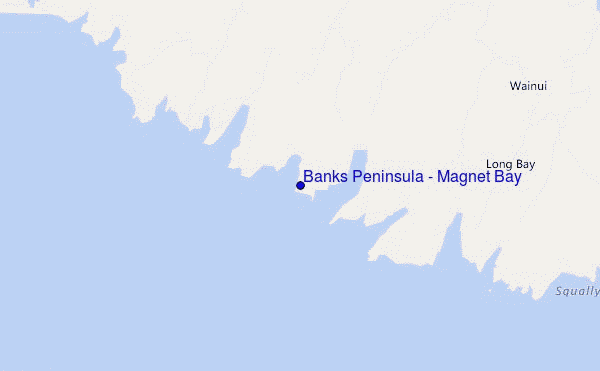 mapa de localização de Banks Peninsula - Magnet Bay