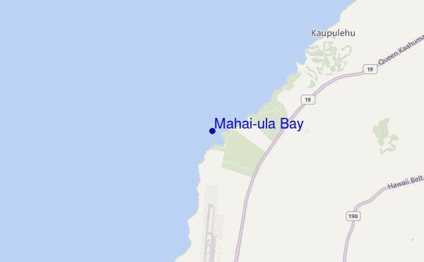 mapa de localização de Mahai'ula Bay