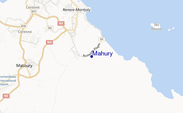 mapa de localização de Mahury