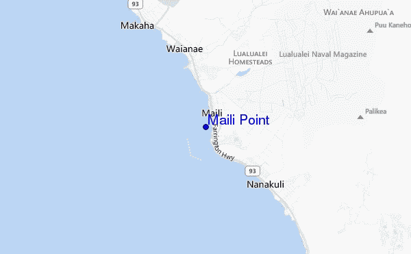 mapa de localização de Maili Point