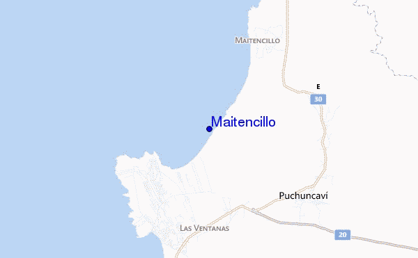 mapa de localização de Maitencillo