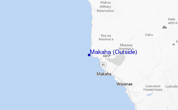 mapa de localização de Makaha (Outside)