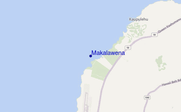 mapa de localização de Makalawena
