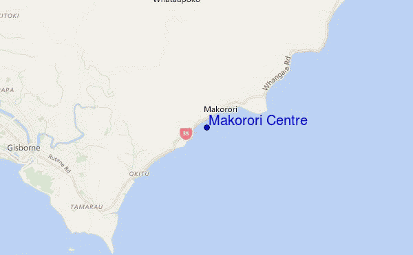 mapa de localização de Makorori Centre
