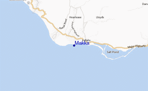 mapa de localização de Makka