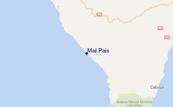 mapa de localização de Mal Pais