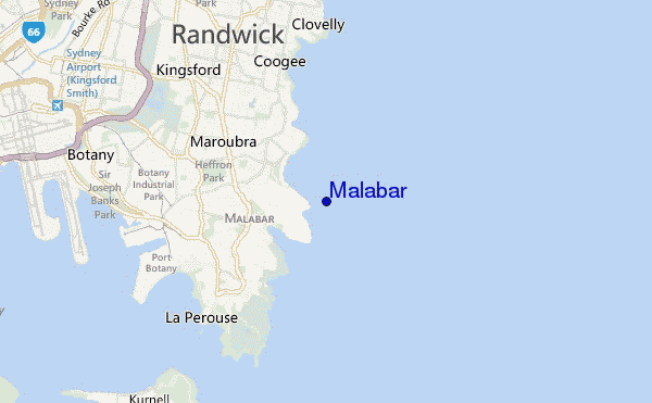 mapa de localização de Malabar