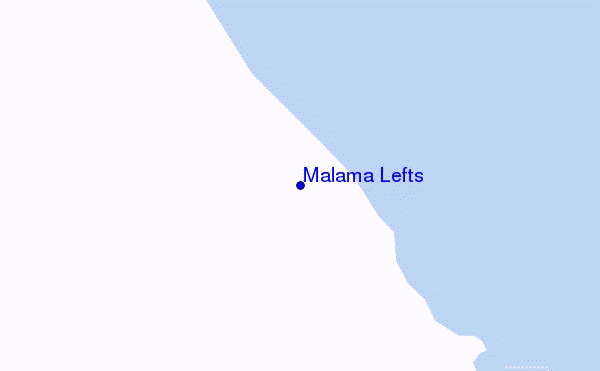 mapa de localização de Malama Lefts