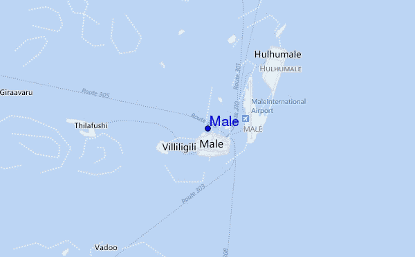 mapa de localização de Male