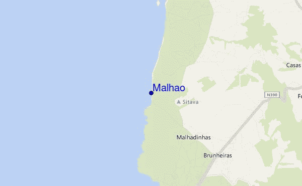 mapa de localização de Malhão