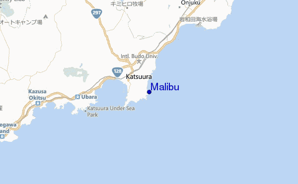 mapa de localização de Malibu