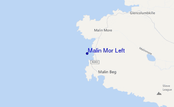 mapa de localização de Malin Mor Left