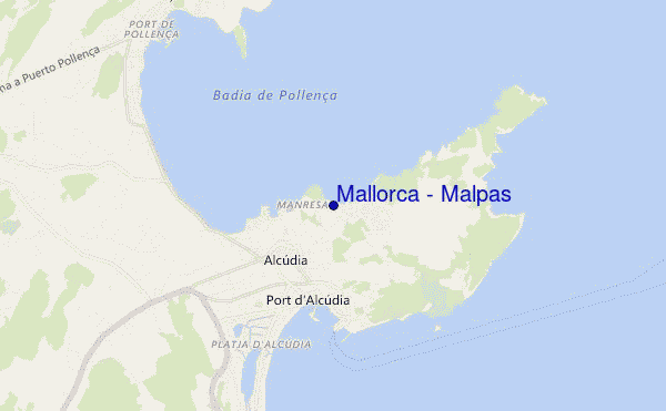 mapa de localização de Mallorca - Malpas