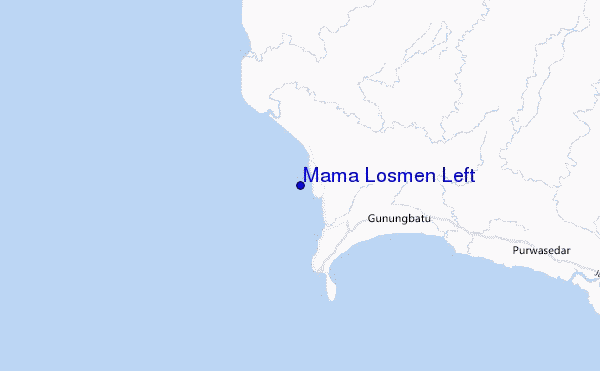 mapa de localização de Mama Losmen Left