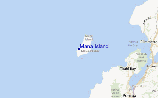 mapa de localização de Mana Island