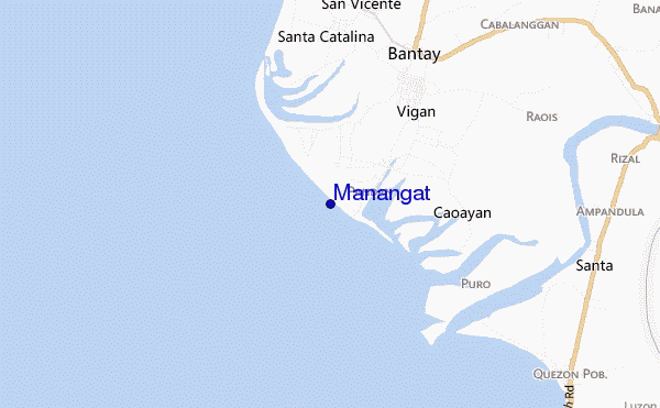 mapa de localização de Manangat