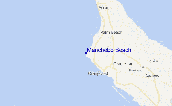 mapa de localização de Manchebo Beach