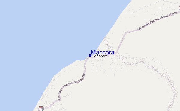 mapa de localização de Mancora