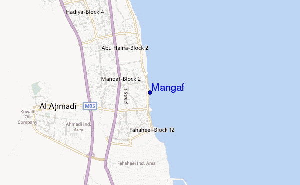 mapa de localização de Mangaf