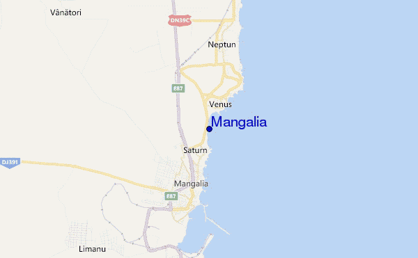 mapa de localização de Mangalia