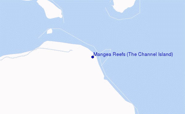 mapa de localização de Mangea Reefs (The Channel Island)