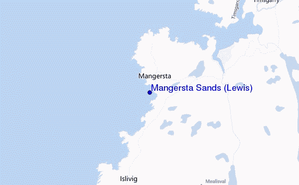 mapa de localização de Mangersta Sands (Lewis)