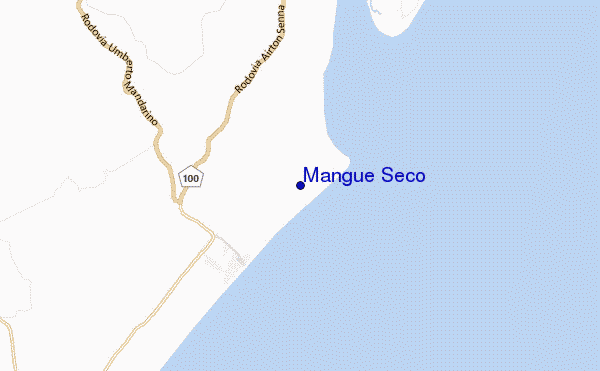 mapa de localização de Mangue Seco