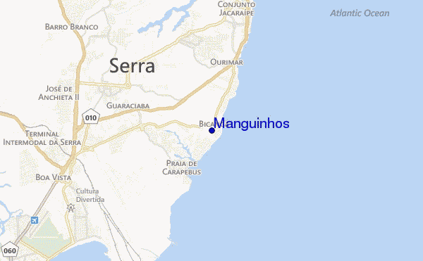 mapa de localização de Manguinhos