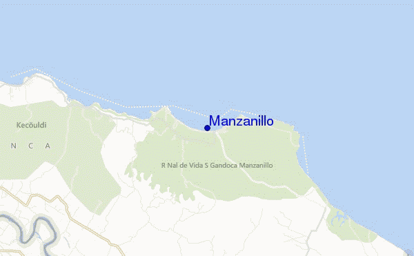 mapa de localização de Manzanillo