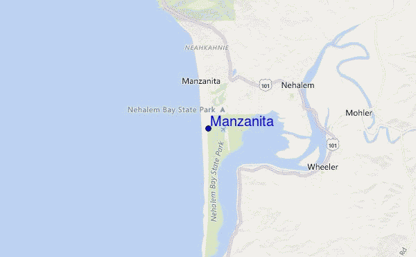 mapa de localização de Manzanita