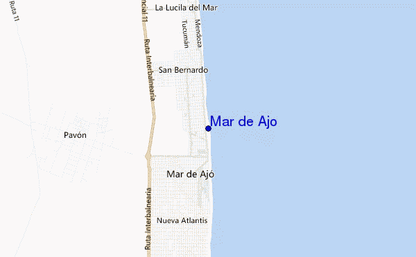 mapa de localização de Mar de Ajó