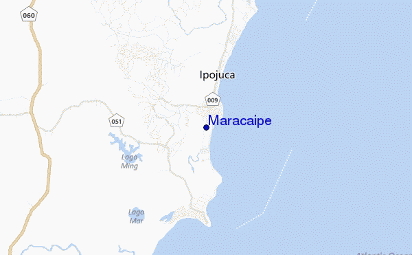 mapa de localização de Maracaipe